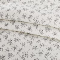 مفرش قطن صيفي مفرد ونص ٤ قطع - نولين -كريمي - رماد...