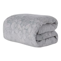 مفرش شتوي مخمل فرو مفرد ونص 4 قطع - موريل - رصاصي