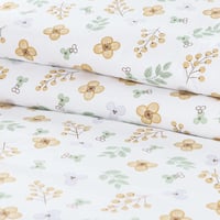 مفرش صيفي مفرد ونص 4 قطع - ليتون - أبيض - بيج غامق