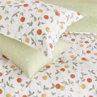 مفرش قطن صيفي مفرد ونص 4 قطع - روفيلا- سكري - اخضر