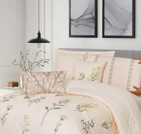 مفرش صيفي مفرد ونص 8 قطع - مارجو -كريمي غامق