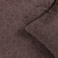 مفرش صيفي مفرد ونص 6 قطع - كارلين - بني