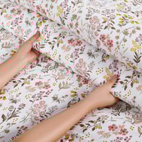 مفرش صيفي مزدوج 10 قطع - بريسا - سكري - رصاصي