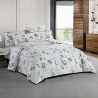 مفرش صيفي مزدوج 6 قطع - اوريندا - رصاصي فاتح