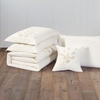 مفرش قطن مطرز حشوة متحركة صيفي مزدوج 9 قطع - لينوف...