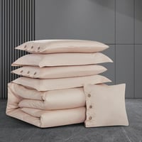 مفرش فندقي قطن عالي النعومة مزدوج 300 غرزه - 8 قطع...