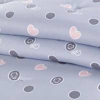 مفرش صيفي مفرد ونص 4 قطع - اليساندرا - رصاصي - ورد...