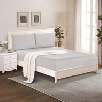 طقم شرشف صيفي مقاس كوين ٣ قطع - لونار - رصاصي فاتح