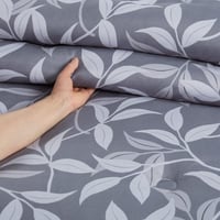 مفرش صيفي مفرد ونص 4 قطع - ليتون -رمادي - رصاصي