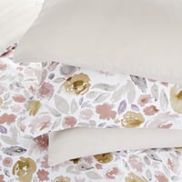 مفرش صيفي مزدوج وجهين ٧ قطع - اوركا - ابيض - كريمي