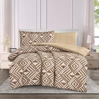 مفرش صيفي مفرد ونص 4 قطع - ليتون - بني - بيج