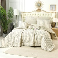 مفرش قطن صيفي مزدوج 7 قطع - لويست - كريمي - بيج ما...