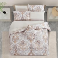 مفرش صيفي مفرد ونص و جهين 4 قطع - سيلون - كريمي -...