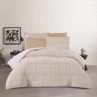 مفرش شتوي مزدوج مخمل فرو 6 قطع - اورنيلا - كريمي -...