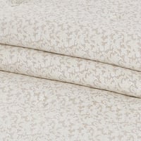 مفرش قطن صيفي مفرد ونص ٤ قطع - نولين - بيج - ابيض