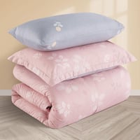 مفرش صيفي مفرد ونص 4 قطع - اليساندرا - زهري - رماد...