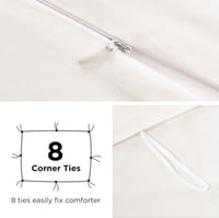 مفرش قطن مطرز حشوة متحركة صيفي مزدوج 9 قطع - لينوف...