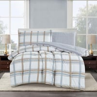 مفرش صيفي مفرد ونص 4 قطع - ليتون -كريمي - رصاصي غا...