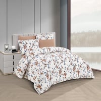 مفرش صيفي مفرد ونص 4 قطع - غاردينا -كريمي - بيج غا...