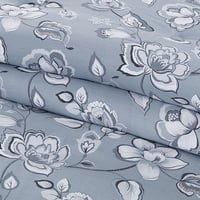 مفرش قطن صيفي مفرد ونص ٤ قطع - فاليريا -رمادي - رص...