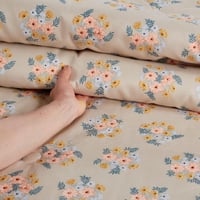 مفرش صيفي مفرد ونص 4 قطع - ليتشي - بيج غامق - بيج...