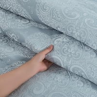 مفرش صيفي فاخر كوين جاكار مطرز 8 قطع – أورليا Aure...