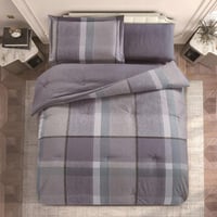 مفرش صيفي مفرد ونص 4 قطع - ليتون - رمادي فاتح - رم...