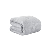 مفرش صيفي مزدوج جاكار 7 قطع - كلارا - رصاصي