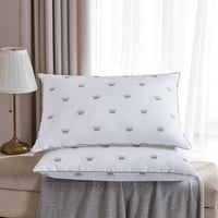 مفرش صيفي كوين تنسيل قطن 300 غرزة + مخدة هدية