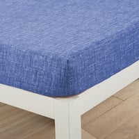 مفرش صيفي مفرد ونص 4 قطع - ليتون - كريمي - أزرق غا...