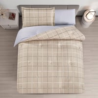 مفرش صيفي مفرد ونص 4 قطع - اليساندرا - بيج - رمادي