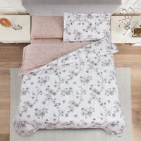 مفرش صيفي مفرد ونص 4 قطع - ليتون - أبيض - بيج