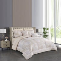 مفرش صيفي مفرد ونص 5 قطع - ايفلين - بيج