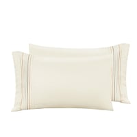 مفرش فندقي مزدوج حشوة متحركة 7 قطع - ألورا - بيج غ...