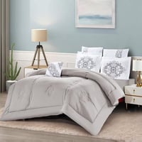 مفرش صيفي مزدوج 7 قطع - اليوت - بيج غامق