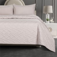 مفرش صيفي مضغوط مفرد ونص 3 قطع - بيوتي - كريمي