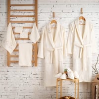 طقم روب حمام قطن تركي 11 قطعة - نوتريكس - سكري - س...