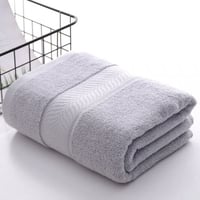 منشفة قطن بامبو مقاس كبير - رمادي فاتح