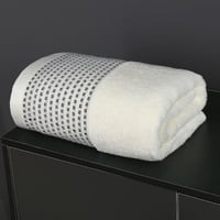 منشفة قطن بامبو مقاس صغير - أبيض