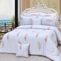 مفرش صيفي مفرد ونص 4 قطع - ليتشي - سماوي