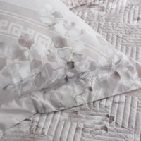 مفرش صيفي مزدوج مضغوط 6 قطع - جاكلين - بيج/الابيض