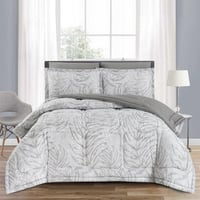 مفرش صيفي مزدوج وجهين 6 قطع - ايفانو - رصاصي - رما...