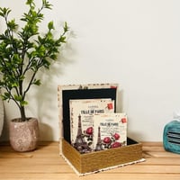 مجموعة كتب صناديق انتيك من خشب ملبس جلد برج ايفل 3...