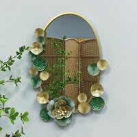 مرايا جدارية حديد ذهبي