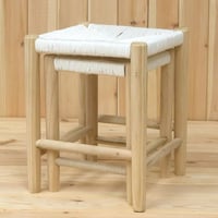 طقم كرسي خشب حبال ابيض