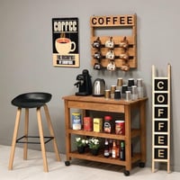 طاولة ركن كوفي خشب بني غامق