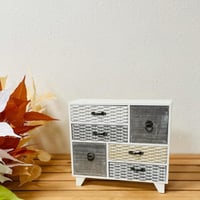 صندوق بشكل وحدة ادراج صغيرة انتيك خشب ريفي بارجل خ...