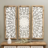 طقم لوحه 3 قطع خشب ريفي حفر