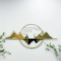 لوحة جدارية حديد ذهبي