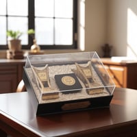 صندوق سهب مبخرتين نجدية حجم صغير مع علبة عود أكريل...